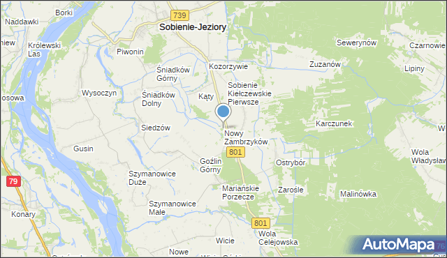 mapa Nowy Zambrzyków, Nowy Zambrzyków na mapie Targeo